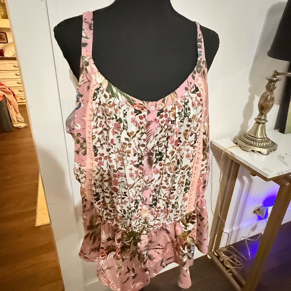 Anthropologie Tiny brand Ruffled Tank Top